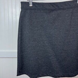 Max Studio Skirt Gray Office Siren Twee PullOn Elastic Waist Stretch Career Work